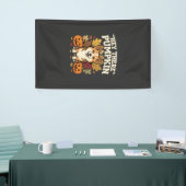 Corgi Halloween Hey There Pompoen Ontwerp Spandoek (Beurs)