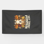 Corgi Halloween Hey There Pompoen Ontwerp Spandoek (Horizontaal)