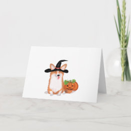 Corgi Halloween-kaart Kaart