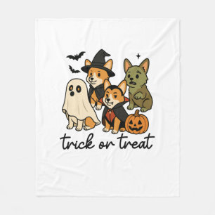 corgi halloween kostuum fleece deken
