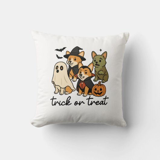 corgi Halloween kostuum Kussen (Voorkant)