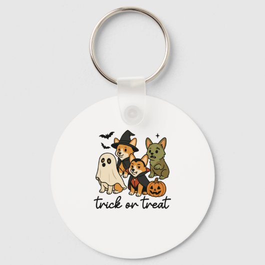 Corgi Halloween kostuum Sleutelhanger (Voorkant)