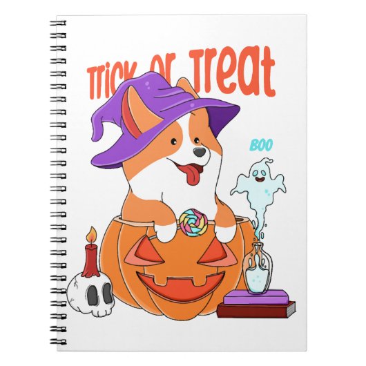 Corgi Halloween Notitieboek (Voorkant)