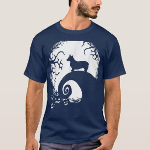 Corgi Halloween onder de moonlight Spooky Dog Fun T-shirt