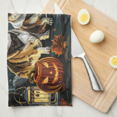 Corgi Halloween Spoken Theedoek (Quarter Fold)