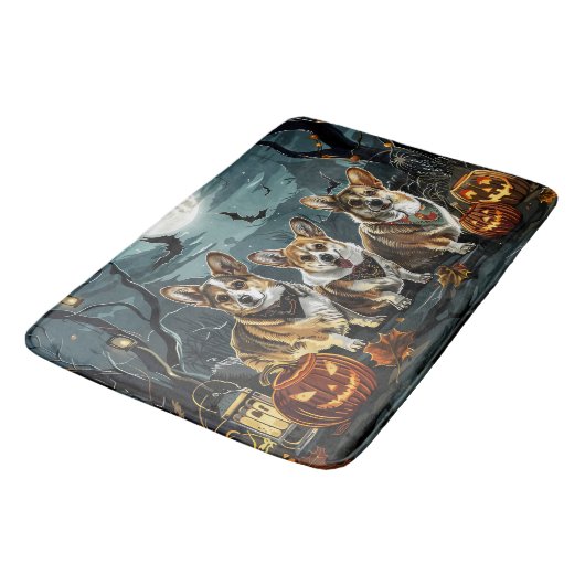 Corgi Halloween Spooky Badmat (Gekanteld)