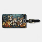 Corgi Halloween Spooky Bagagelabel (Voorkant horizontaal)