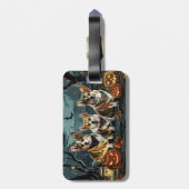 Corgi Halloween Spooky Bagagelabel (Achterkant verticaal)