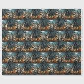 Corgi Halloween Spooky Cadeaupapier (Vlak)