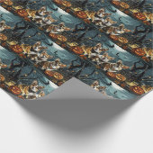 Corgi Halloween Spooky Cadeaupapier (Hoek)