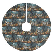 Corgi Halloween Spooky Kerstboom Rok (Voorkant)