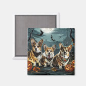 Corgi Halloween Spooky Magneet (Voorkant / Achterkant)
