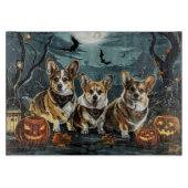 Corgi Halloween Spooky Snijplank (Voorkant)