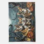Corgi Halloween Spooky Theedoek (Verticaal)