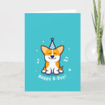 Corgi Happy Birthday  Feestdagen Kaart<br><div class="desc">Corgi Happy Birthday Holiday Card</div>