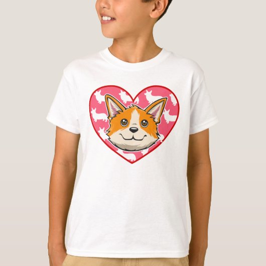 Corgi Hart T-shirt (Voorkant)