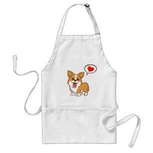 Corgi Heart Apron Standaard Schort