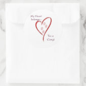 Corgi Heart behoort tot - Sticker (Tas)