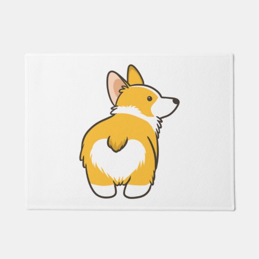 Corgi Heart Butt Deurmat (Voorkant)