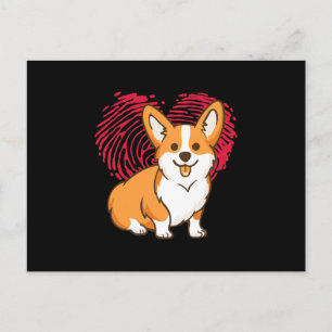 Corgi Heart Love Gift Corgi Valentijnsdag Briefkaart