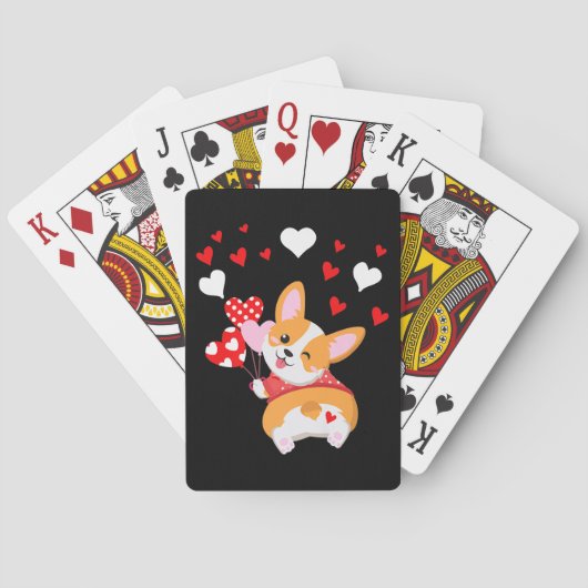 Corgi Heart, raad eens wat Corgi Butt Pokerkaarten (Achterkant)