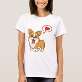 Corgi "Heart" Valentijnsdag T-Shirt (Voorkant)