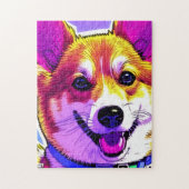 Corgi heldere, vette kleuren legpuzzel (Verticaal)