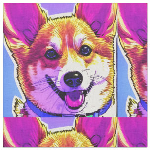 Corgi heldere, vette kleuren stof