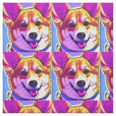 Corgi heldere, vette kleuren stof (Swatch)