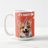 Corgi Het is Verjaardagsfeest tijd mijn corgeous Koffiemok (Links)