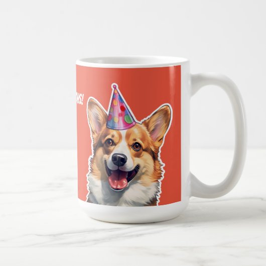 Corgi Het is Verjaardagsfeest tijd mijn corgeous Koffiemok (Rechts)