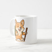 Corgi Hiking Drinkware – Adventure Dog Cup Koffiemok (Voorkant links)