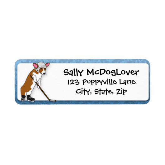 Corgi Hockey Etiket (Voorkant)