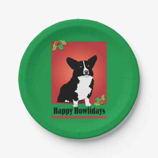 Corgi Holiday Gifts Papieren Bordje (Voorkant)