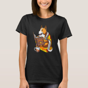 Corgi Hond Boek Lezen Dier Nerd Meisjes Jongens Ki T-shirt