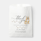 Corgi hond bruiloft dank u bedankzakje (Voorkant)