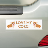 corgi hond bumpersticker (Op auto)