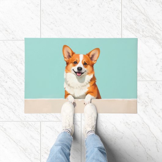 Corgi Hond Deurmat Kunst (Binnen)