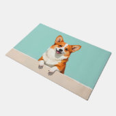 Corgi Hond Deurmat Kunst (Schuin)