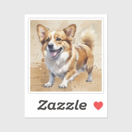 Corgi Hond Dier Sticker (Vel)