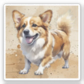 Corgi Hond Dier Sticker (Voorkant)