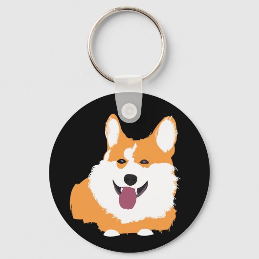 Corgi Hond Dierhuisdier Sleutelhanger (Voorkant)