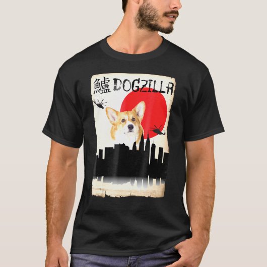 Corgi Hond Dogzilla T-shirt (Voorkant)