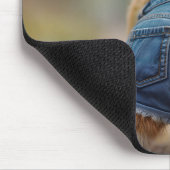 Corgi Hond Dragen Denim Shorts Muismat (Hoek)