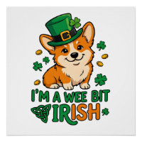 Corgi-hond "Een Beetje Iers" Grappige St. Patrick'