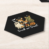 Corgi Hond Halloween Kostuum Spooky Kartonnen Onderzetters (Schuin)