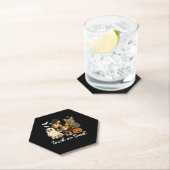 Corgi Hond Halloween Kostuum Spooky Kartonnen Onderzetters (Insitu)