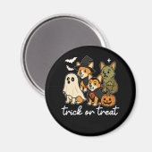 Corgi Hond Halloween Kostuum Spooky Magneet (Voorkant / Achterkant)