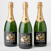 Corgi Hond Halloween Kostuum Spooky Sparkling Wijnetiket (Flessen)