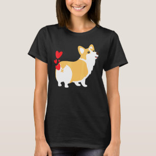 Corgi Hond Harten Schattig Valentijnsdag T-shirt